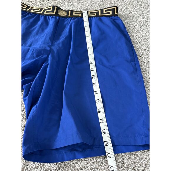 Versace Greca Border Medusa Blue Swim Shorts – Size 6 Medium (Boxed) - Picture 6 of 9